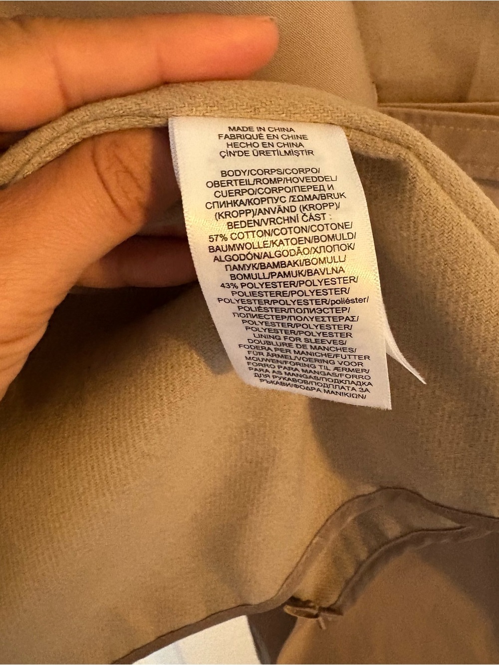 Lauren Ralph Lauren Double-Breasted Cotton-Blend Trench Coat, Sand, S - Picture 8 of 16